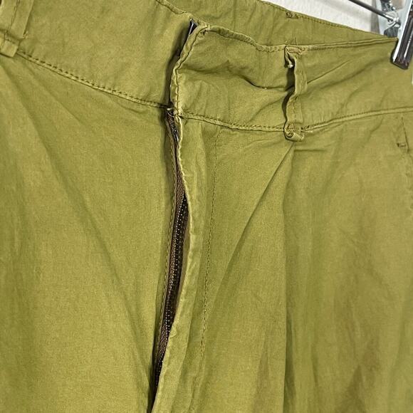 Free People Green High Waisted Luca Barrel Pants Size 8 - Picture 4 of 10